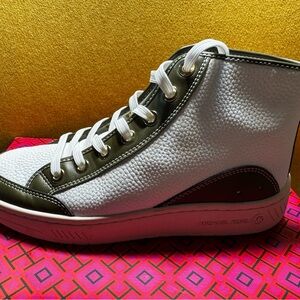 Michael Kors White and Black High-Top Sneakers